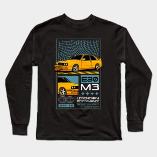 Vintage E30 Sport Car Long Sleeve T-Shirt